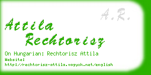 attila rechtorisz business card